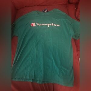 Green short sleeve shirt champions X large